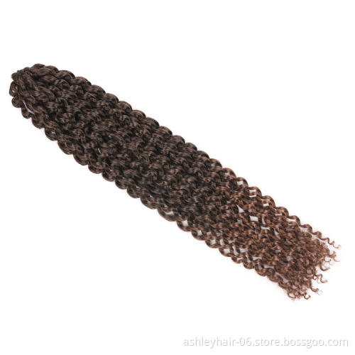 18 Inch High Quality Natural Look Water Wave Pre Looped Crochet Braid Synthetic Fiber Hair
